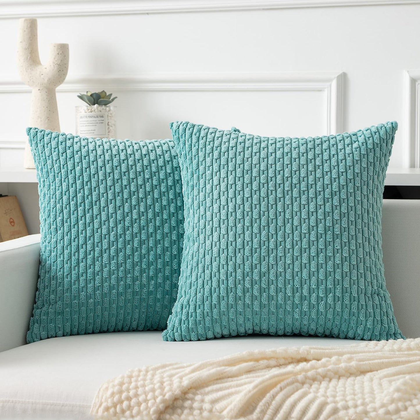 Boho Striped Corduroy Pillow Covers