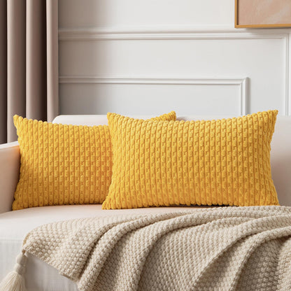 Boho Striped Corduroy Pillow Covers