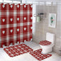 4 Piece Shower Curtain & Bath Mat Set