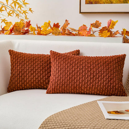 Boho Striped Corduroy Pillow Covers