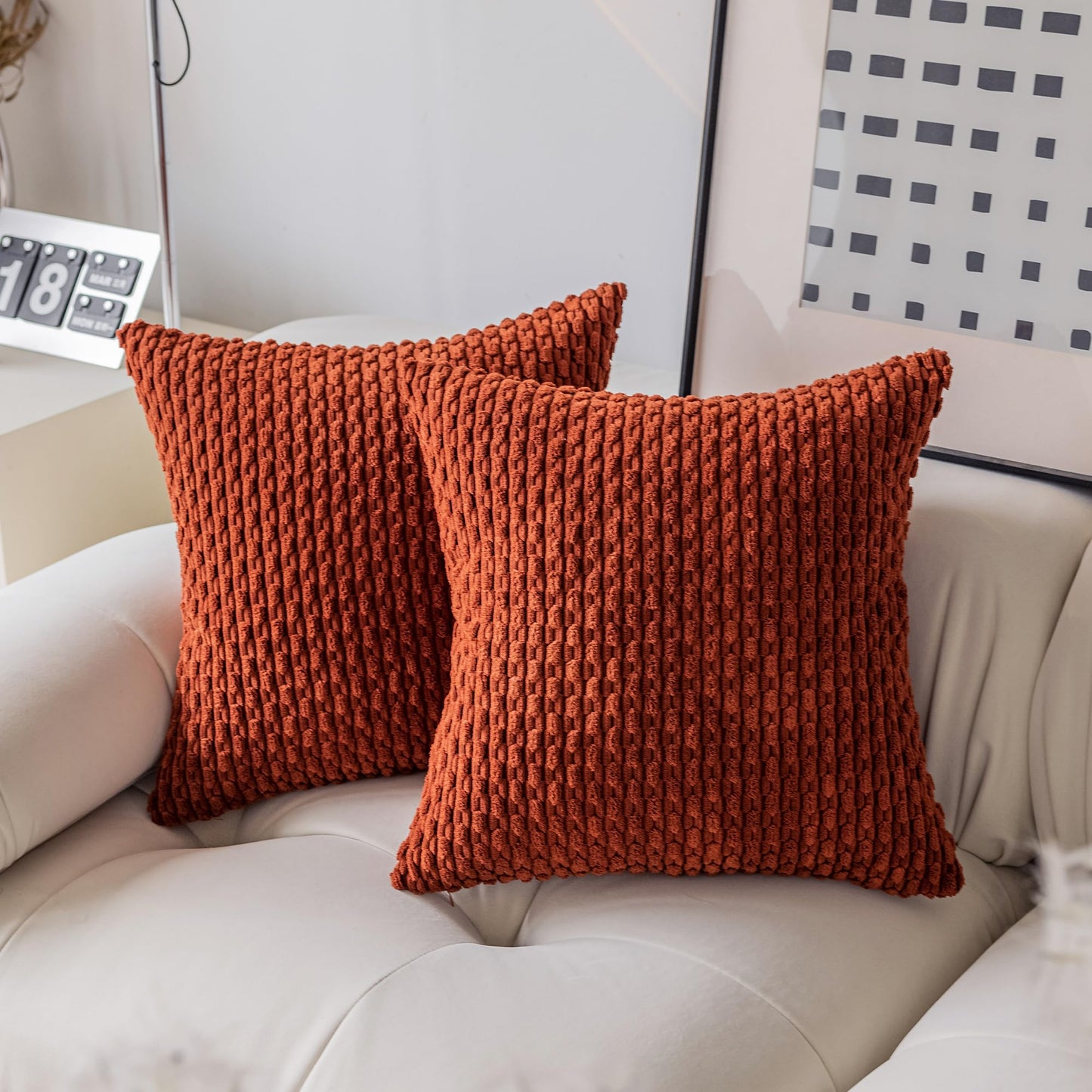 Boho Striped Corduroy Pillow Covers