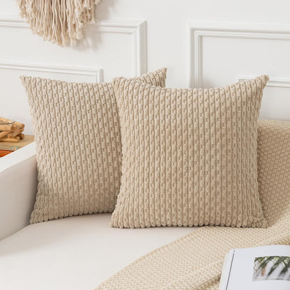 Boho Striped Corduroy Pillow Covers