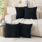 Neutral Corduroy Throw Pillow Covers Set