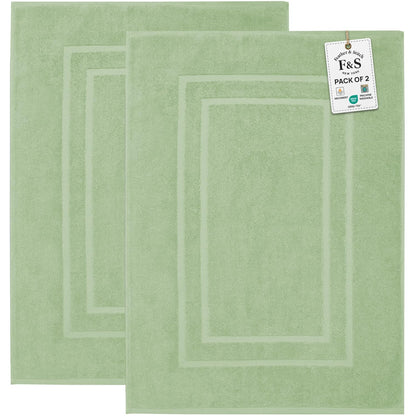2 Piece Bathroom Bath Mat Set