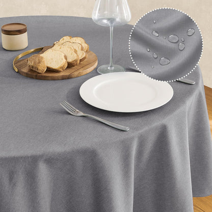Waterproof Linen Textured Tablecloth