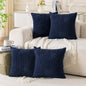 Neutral Corduroy Throw Pillow Covers Set