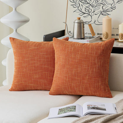 Linen Throw Pillow Covers Set