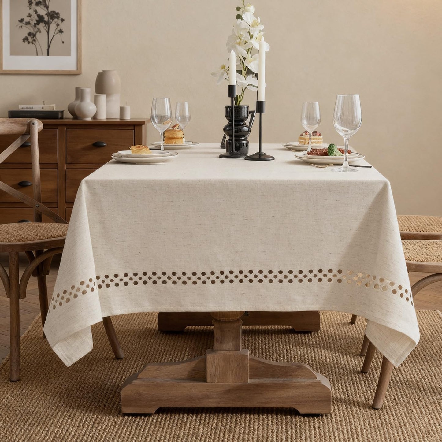 Wrinkle-Resistant Rectangle Tablecloth