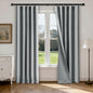 Linen Blend Blackout Curtain Set