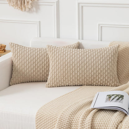 Boho Striped Corduroy Pillow Covers