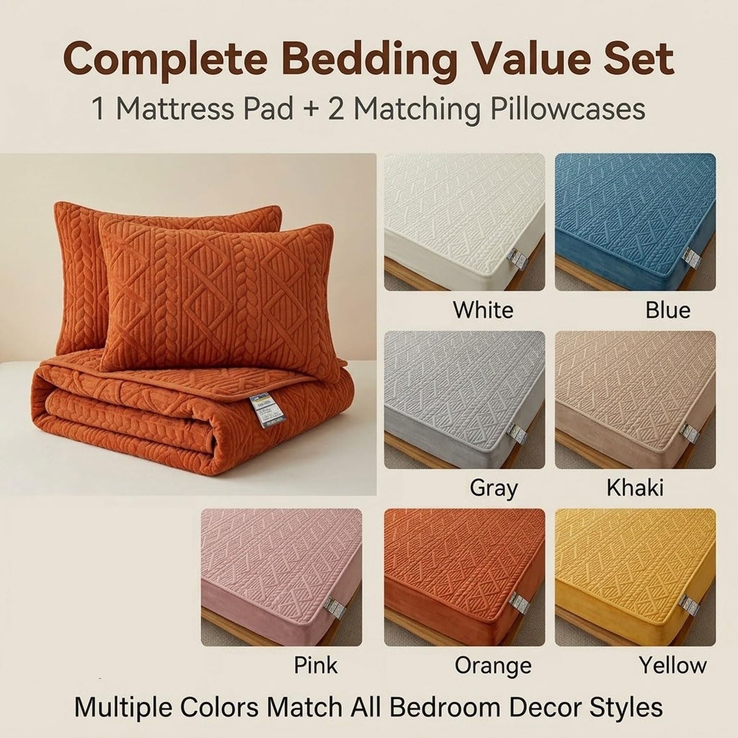 Quilted Deep Pocket Mattress Pad