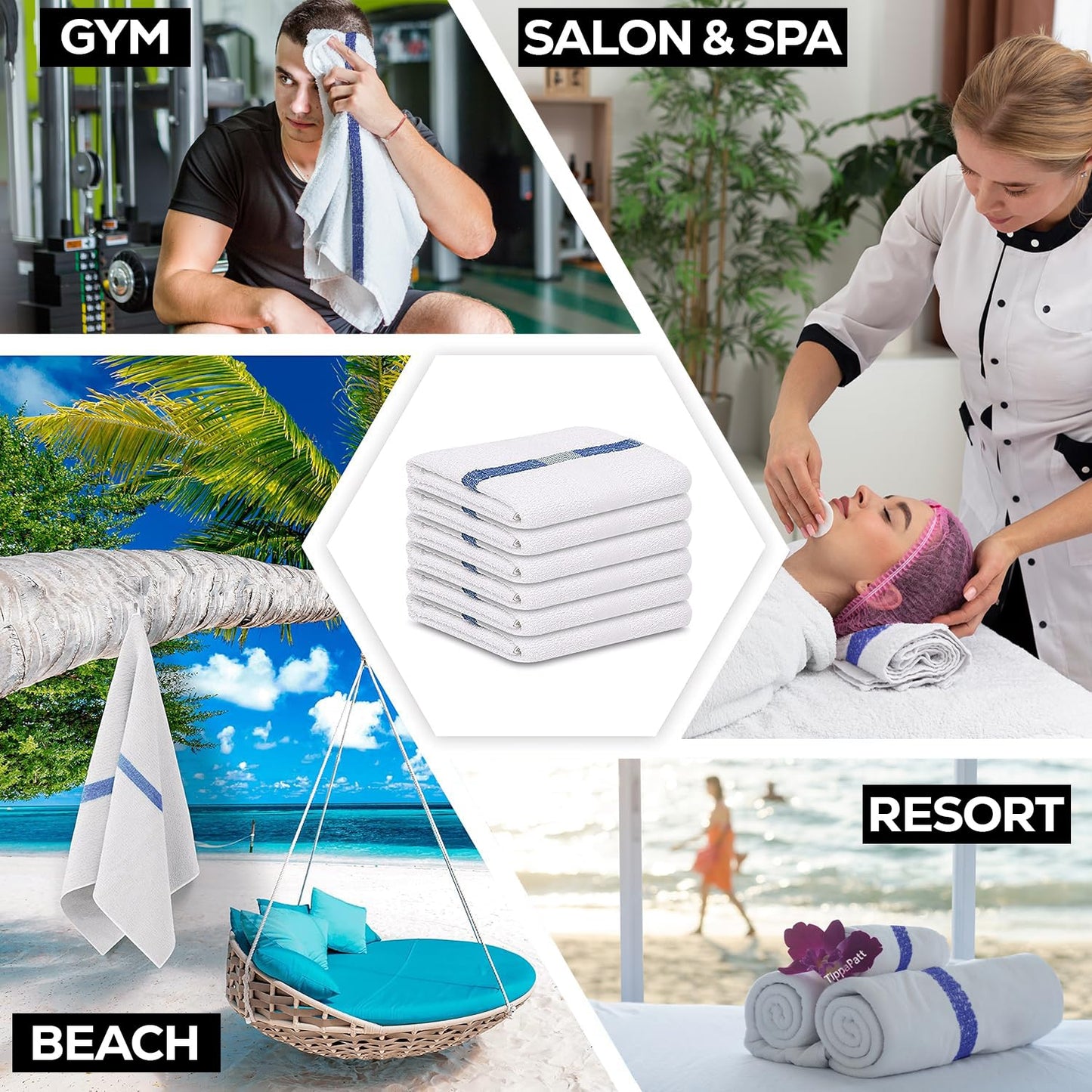 Quick-Dry Cotton Blend Bath Towels