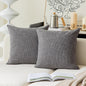 Linen Throw Pillow Covers Set