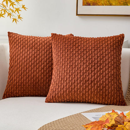 Boho Striped Corduroy Pillow Covers