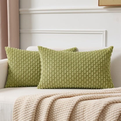 Boho Striped Corduroy Pillow Covers