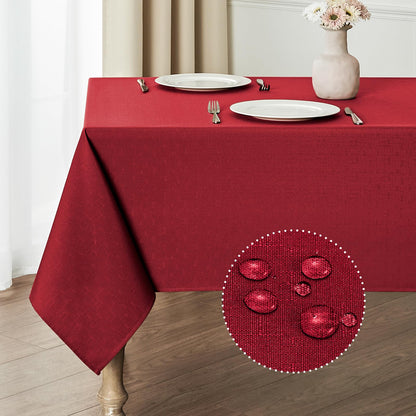 Waterproof Linen Textured Tablecloth