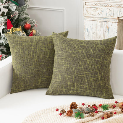 Linen Throw Pillow Covers Set