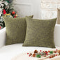 Linen Throw Pillow Covers Set