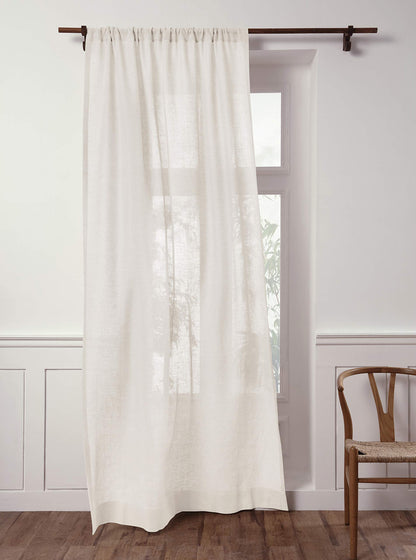 Pure Linen Sheer Curtain Panel
