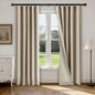 Linen Blend Blackout Curtain Set