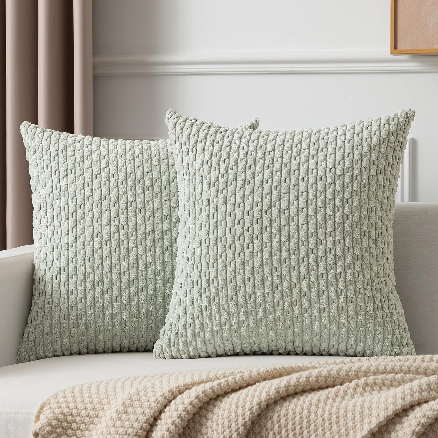 Boho Striped Corduroy Pillow Covers