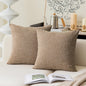 Linen Throw Pillow Covers Set