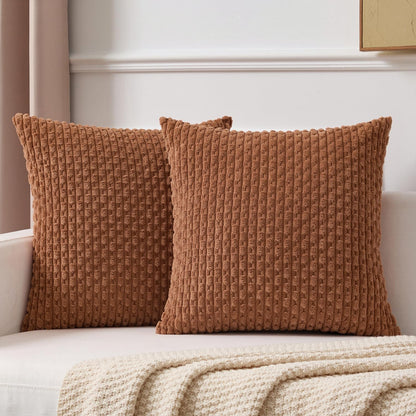 Boho Striped Corduroy Pillow Covers