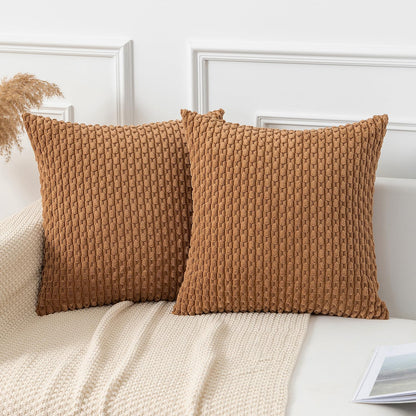Boho Striped Corduroy Pillow Covers