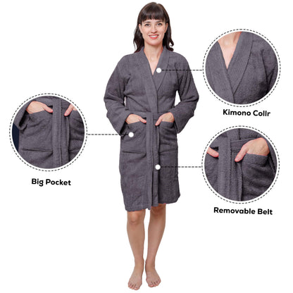 Lightweight Terry Cloth Bathrobe