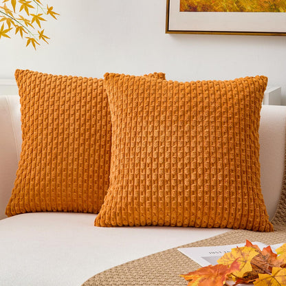 Boho Striped Corduroy Pillow Covers
