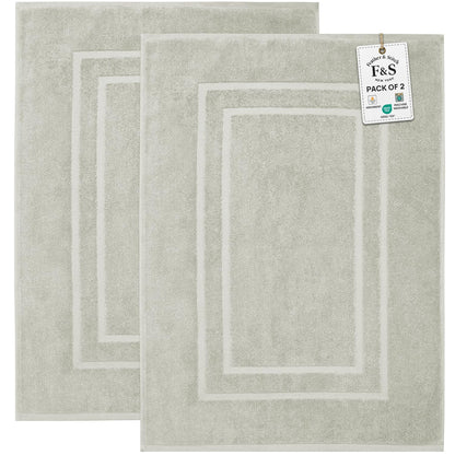 2 Piece Bathroom Bath Mat Set