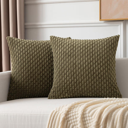 Boho Striped Corduroy Pillow Covers