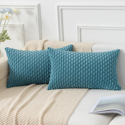 Boho Striped Corduroy Pillow Covers