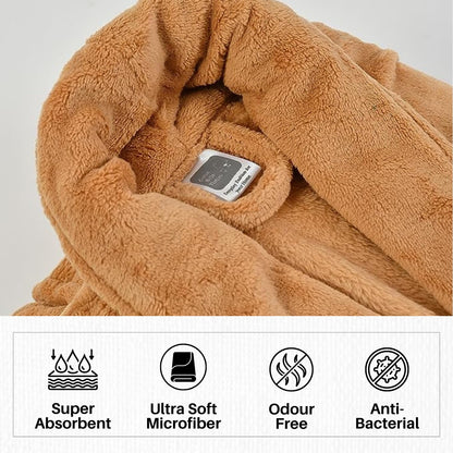 Plush Microfiber Bathrobe
