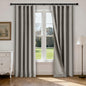 Linen Blend Blackout Curtain Set