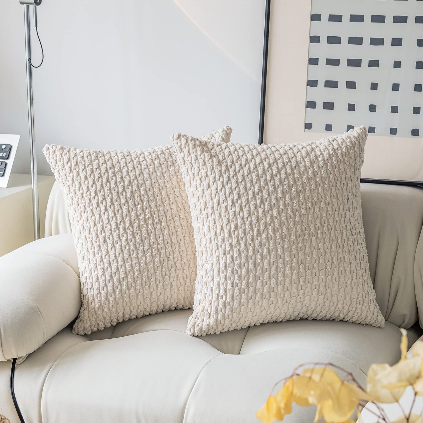 Boho Striped Corduroy Pillow Covers