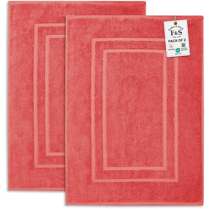 2 Piece Bathroom Bath Mat Set