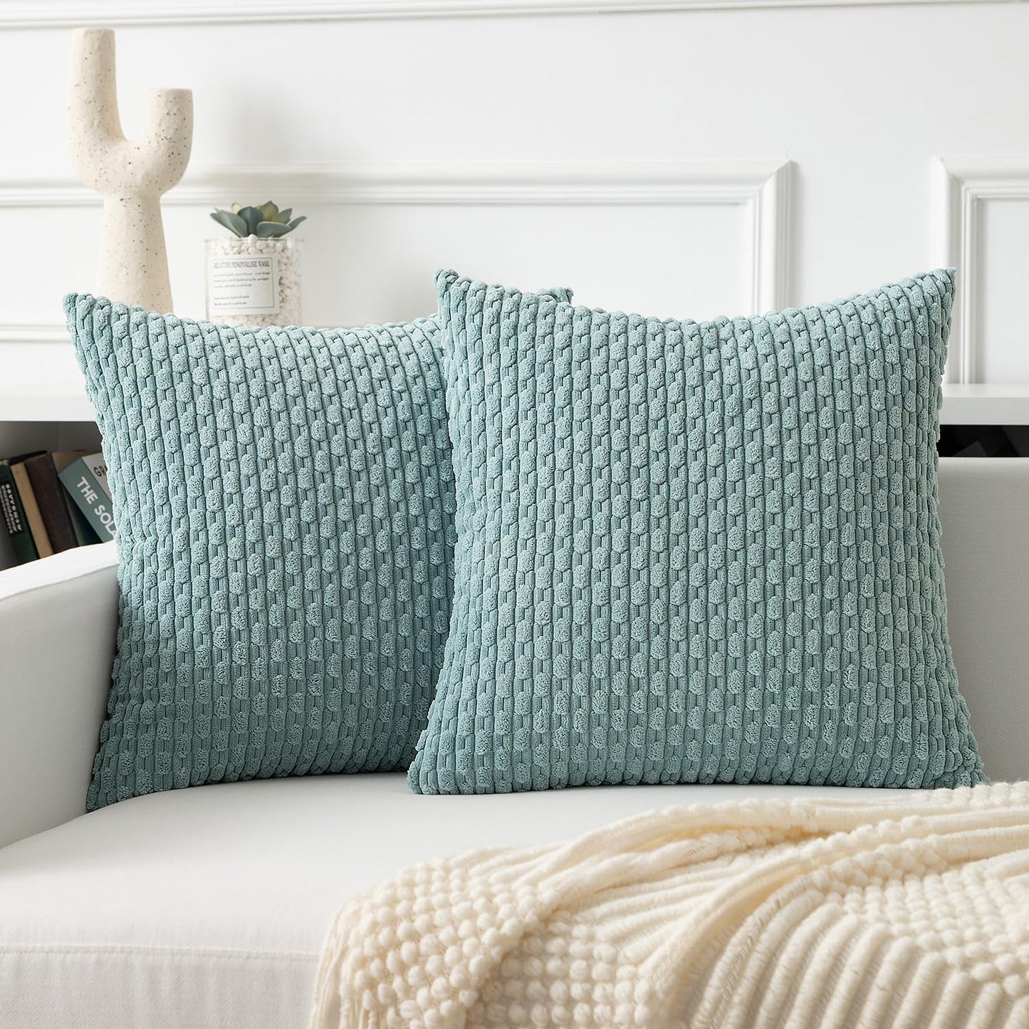 Boho Striped Corduroy Pillow Covers