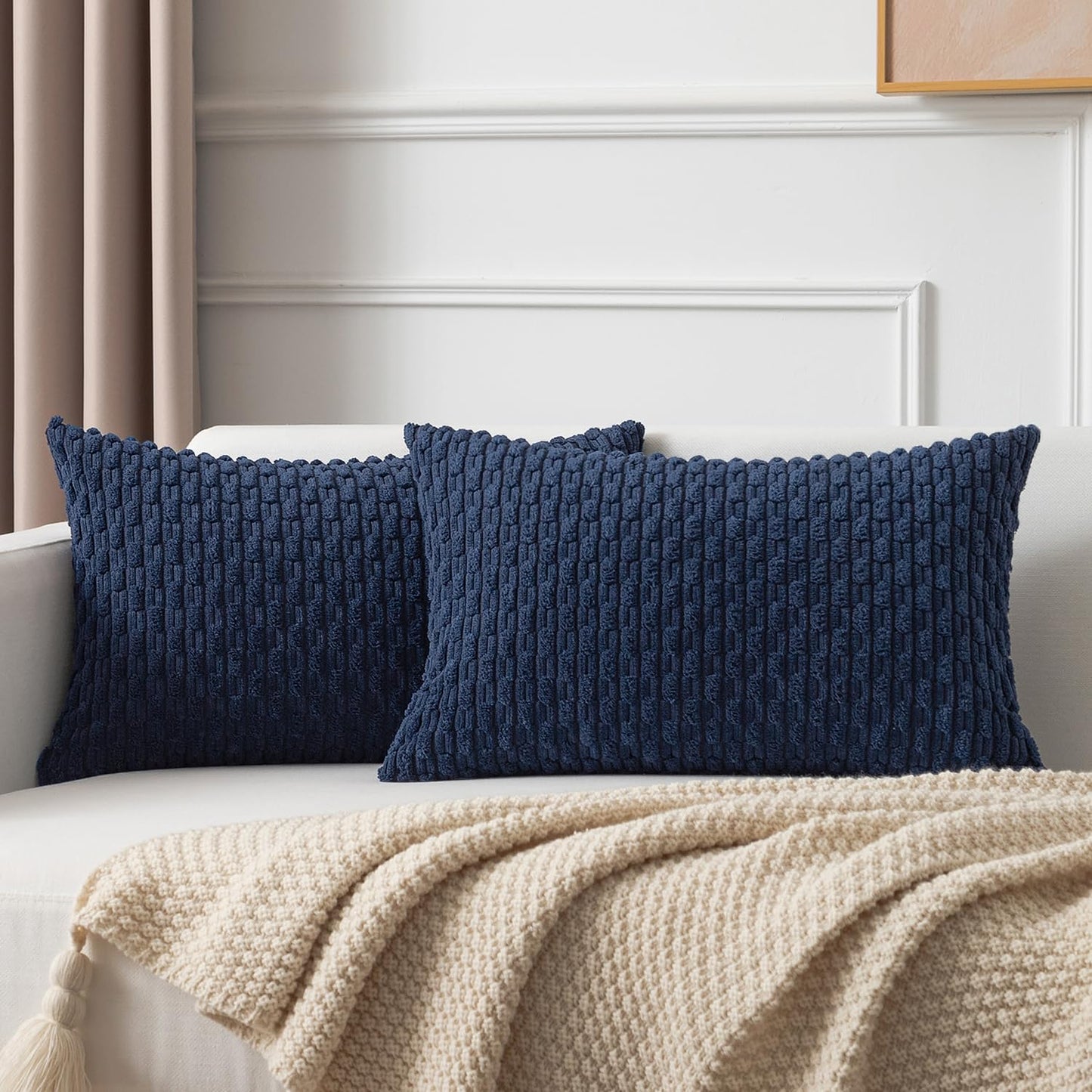 Boho Striped Corduroy Pillow Covers