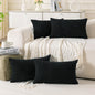 Neutral Corduroy Throw Pillow Covers Set