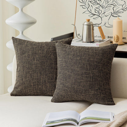 Linen Throw Pillow Covers Set