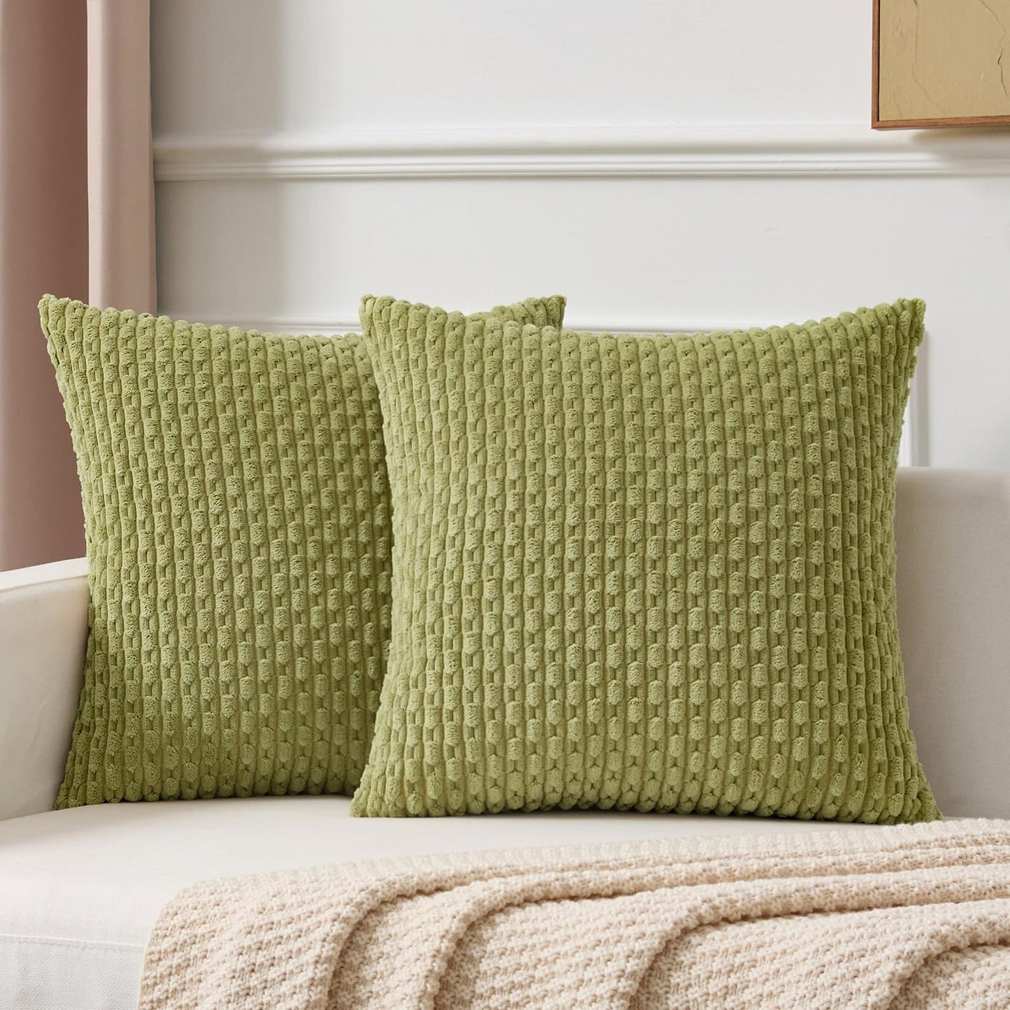 Boho Striped Corduroy Pillow Covers