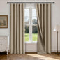 Linen Blend Blackout Curtain Set