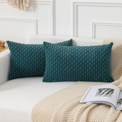 Boho Striped Corduroy Pillow Covers