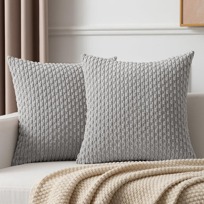 Boho Striped Corduroy Pillow Covers