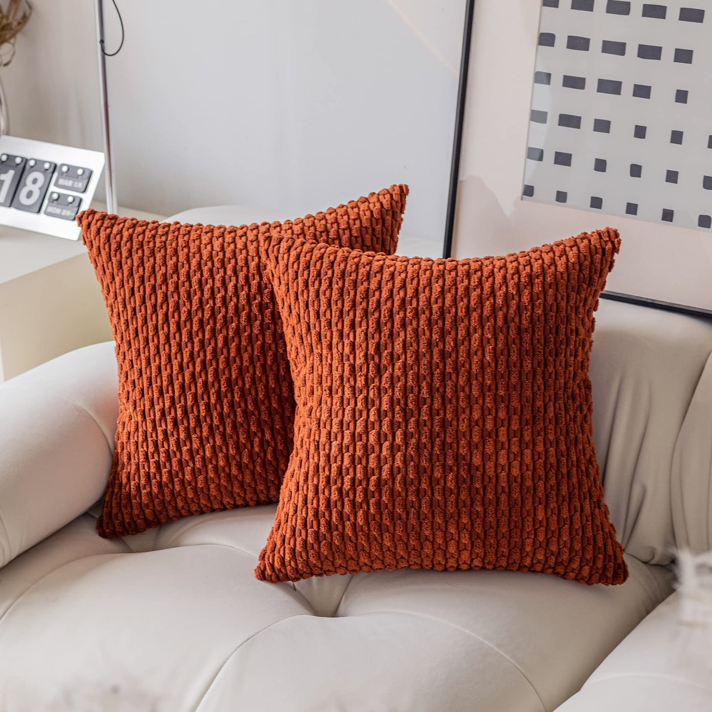 Boho Striped Corduroy Pillow Covers