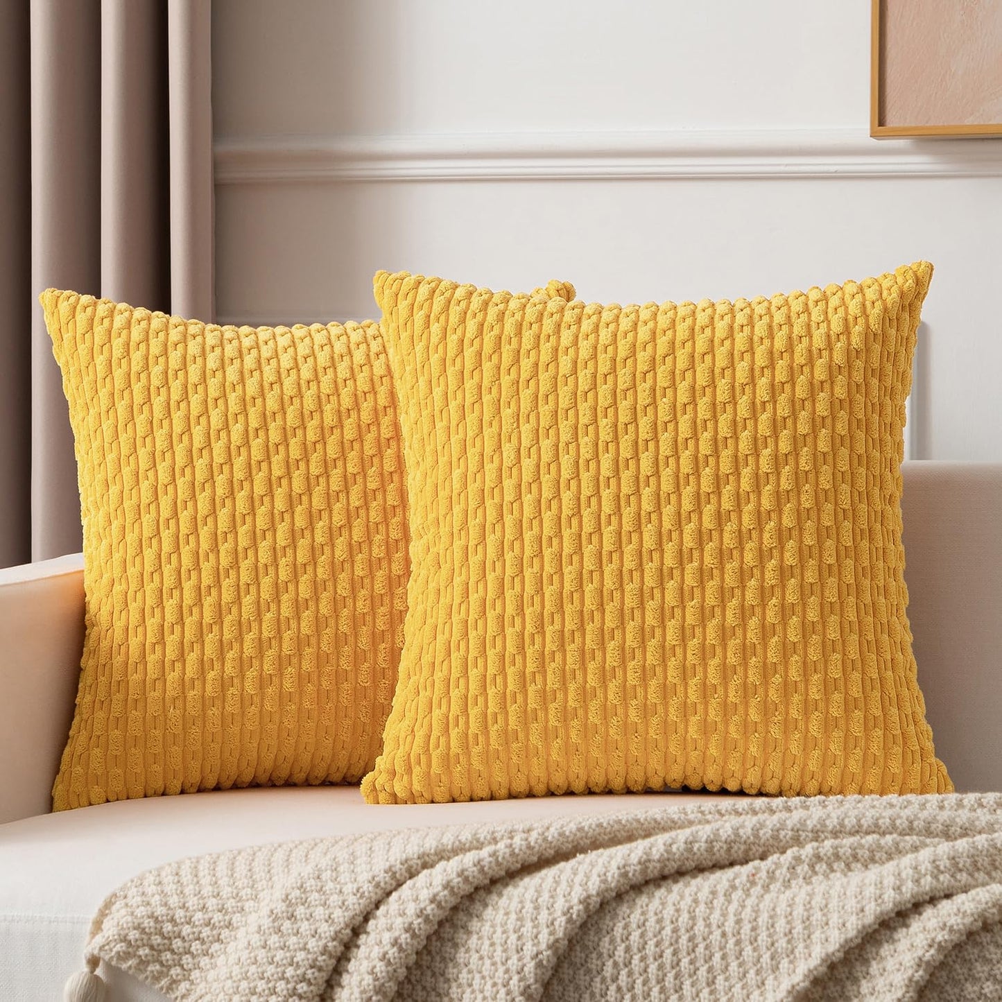 Boho Striped Corduroy Pillow Covers