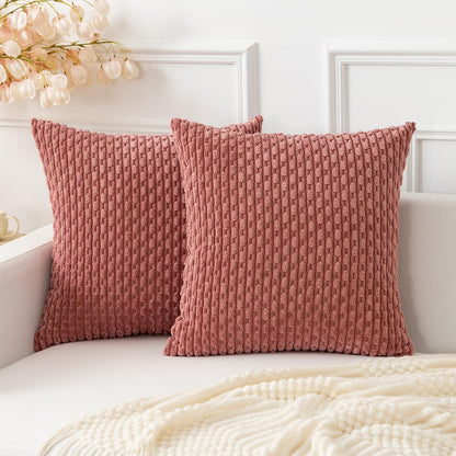 Boho Striped Corduroy Pillow Covers