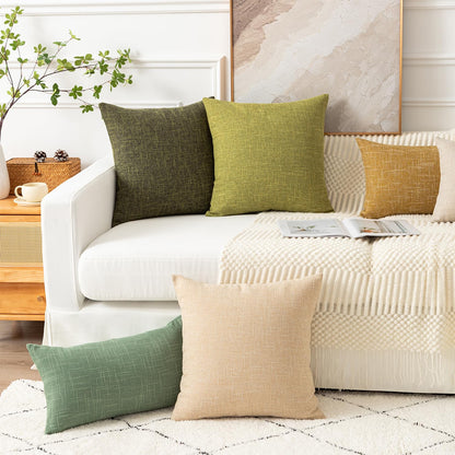 Linen Throw Pillow Covers Set