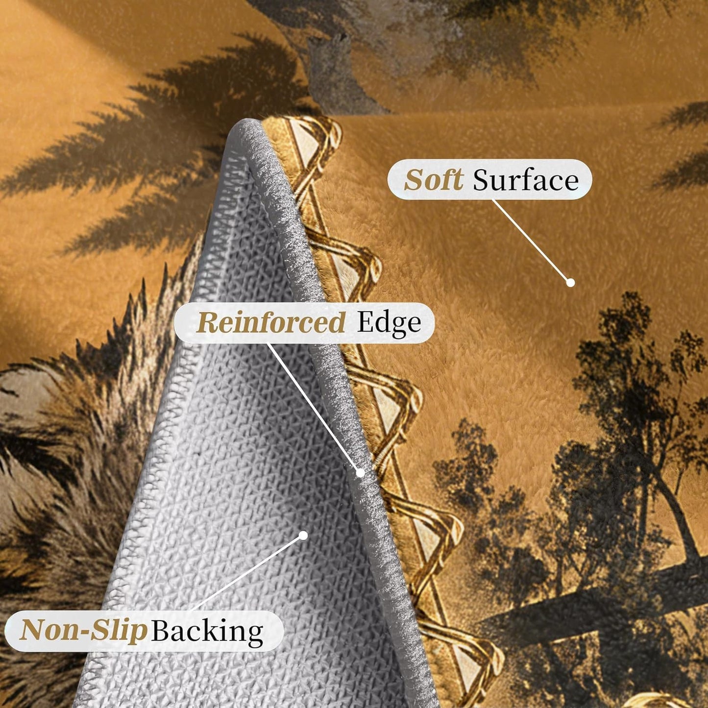Washable Low Pile Area Rug